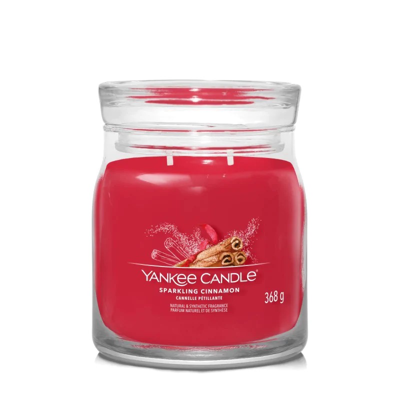 Yankee Candle Świeca Zapachowa Słoik Średni Sparkling Cinnamon