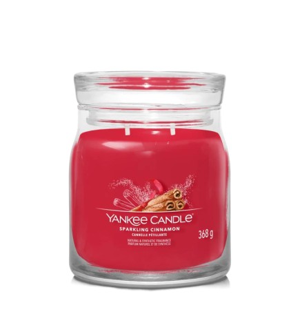 Yankee Candle Świeca Zapachowa Słoik Średni Sparkling Cinnamon