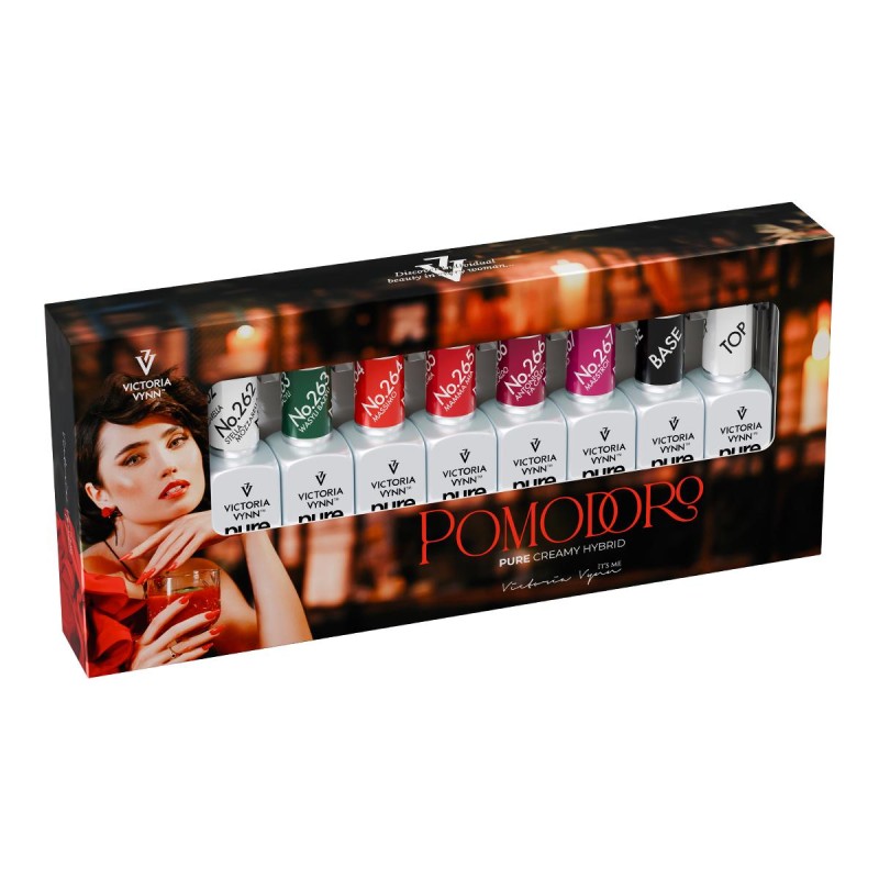 Victoria Vynn 8 Pack Lakiery Hybrydowe Pure Hybrid Kolekcja Pomodoro 8ml