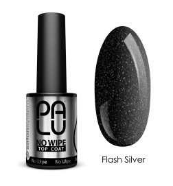 Palu - Top Coat No Wipe Z Brokatem Flash Silver / 11g