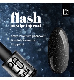 Palu - Top Coat No Wipe Z Brokatem Flash Silver / 11g