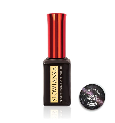 Slowianka - Top Coat No Wipe Flash Cat Eye Violet 10g