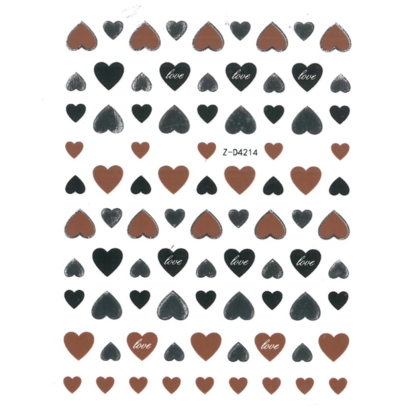 Naklejki Do Paznokci Cienkie Samoprzylepne Nail Art Sticker Brown Nr Z-D4214