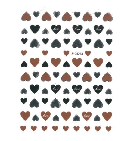 Naklejki Do Paznokci Cienkie Samoprzylepne Nail Art Sticker Brown Nr Z-D4214