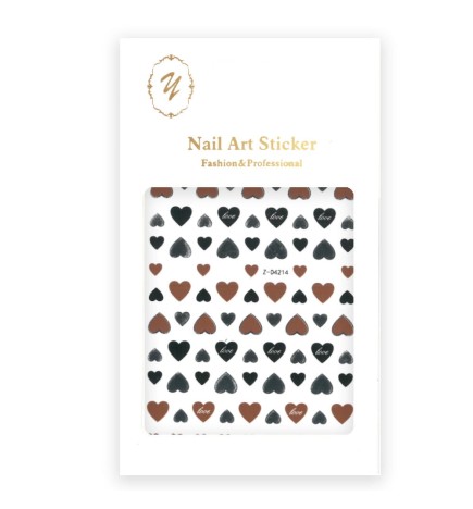 Naklejki Do Paznokci Cienkie Samoprzylepne Nail Art Sticker Brown Nr Z-D4214