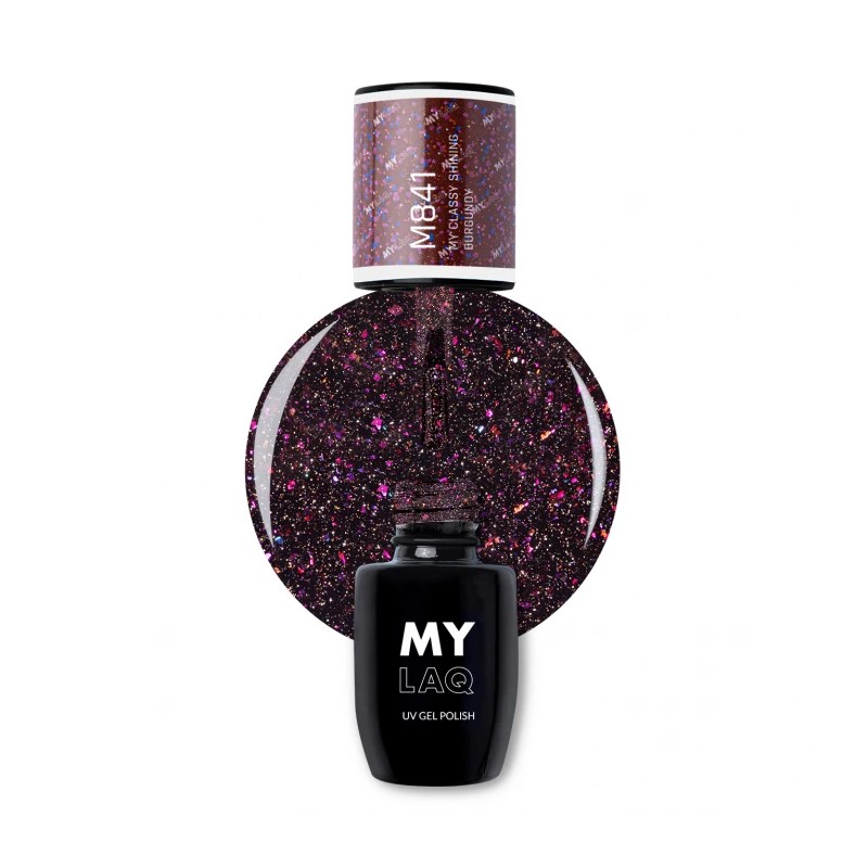 Lakier Hybrydowy MyLaq M841 My Classy Shining Burgundy 5ml