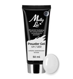 Mollylack Akrylożel Budujący Powder Gel nr.01 Hema/di-Hema free Clear 50 ml