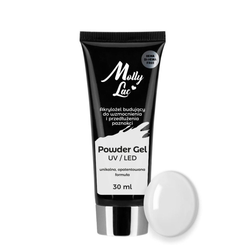 Mollylac Powder Gel Akrylożel Budujący Hema/Di-Hema Free Clear 30 Ml Nr 01