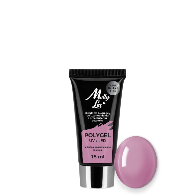 Polygel Akrylożel Mollylac Budujący Hema/Di-Hema Free Bean Paste 15 Ml Nr 20