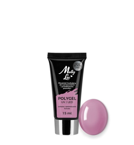 Polygel Akrylożel Mollylac Budujący Hema/Di-Hema Free Bean Paste 15 Ml Nr 20