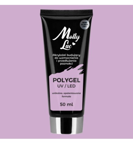 Polygel Akrylożel Mollylac Budujący Hema/Di-Hema Free Wild Orchid 50 Ml Nr 26