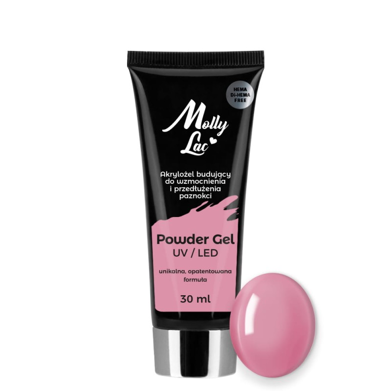 Mollylack Akrylożel Budujący Powder Gel Hema/Di-Hema Free French Pink Nr 06 30 Ml