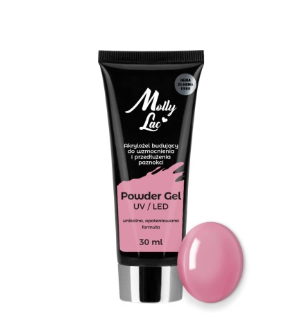 Mollylack Akrylożel Budujący Powder Gel Hema/Di-Hema Free French Pink Nr 06 30 Ml