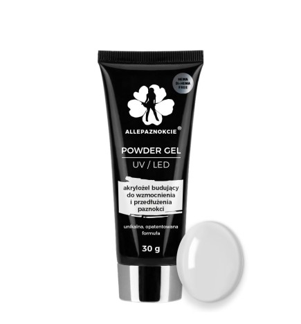 Powder Gel Akrylożel Budujący Hema/Di-Hema Free Clear 30 G Nr 01