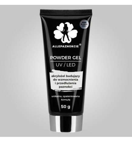 Powder Gel UV LED Akrylożel Budujący Hema/Di-Hema Free Clear 50 G Nr 01