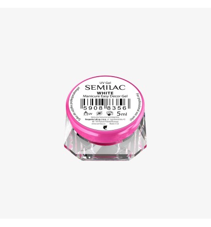 Semilac Manicure Easy Decor Gel White 5ml