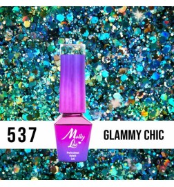 Lakier Hybrydowy MollyLac Crushed Diamonds Glammy Chic Nr.537 5ml